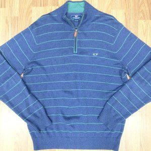 VINEYARD VINES REGULAR FIT 100% COTTON 1/4 ZIP SWEATER Sz MEDIUM, M